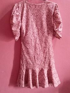 Pink Floral Ruched Mini Dress