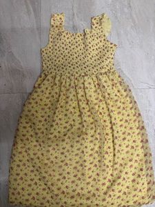 Floral Pastel Yellow Dress