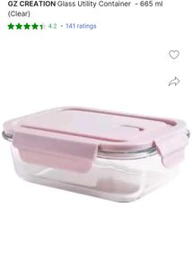 Glass Tiffin Boxed With Lids