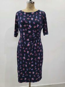 Floral Print Sheath Dress Length  40 Inches