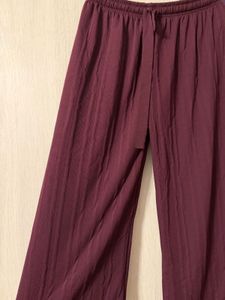 Maroon Palazzo Pants(Unused)