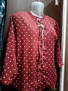 Classy Sassy Doted Print Top💞 | L Size