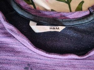 Purple Graphic Cutout Top