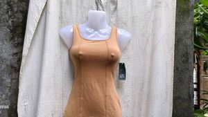 14296. Tan Bodycon Dress
