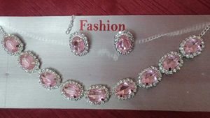 Pink Gemstone Jewelry Set