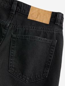 black wide high jeans