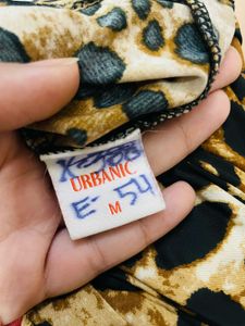URBANIC LEOPARD PRINTED HIGH NECK TOP FOR WOMEN