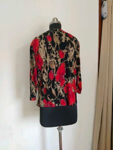 plus size Floral Wrap Top
