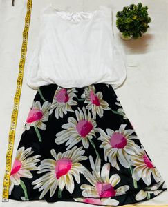 Sale ❗️White And Black Floral Dress