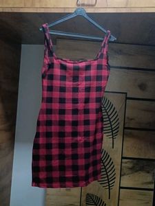 Red &amp; Black Buffalo Check Bodycon Dress