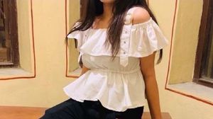 White Embedded Straps Top