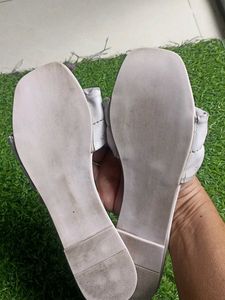 Padded White Flats