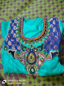 Teal Embellished Dress