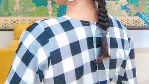 White &amp; Black Check Dress