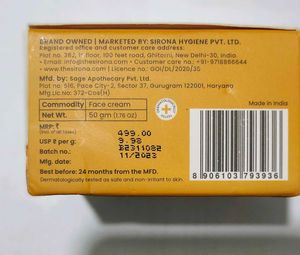 Sirona Vitamin C Face cream