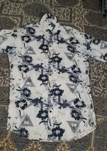 Floral Print Button-Down Shirt