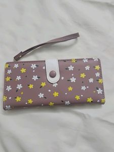 Floral Print Wristlet Wallet Set