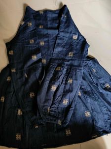 Blue Printed Short Kurti
