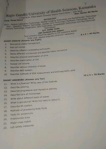 Pathology Question Papers Qp Code 3154 Rajiv Gandh