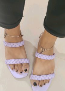 Women Lavender Flats For Daily And Office Wear