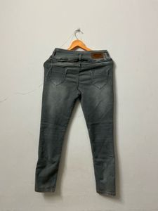 Grey Skinny Jeans High Waist