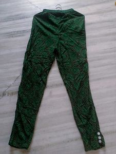 Ethnic Green Leggings