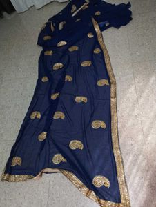 Elegant Navy Blue Saree
