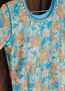 3D Floral Print Kurti
