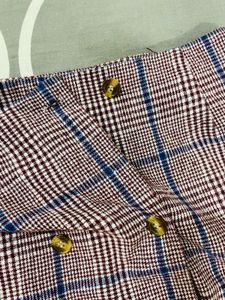 A Line Checkered Skirt