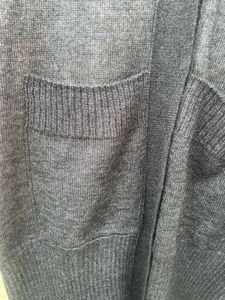 Cozy Grey Green Knit Cardigan