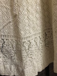 Off White lucknowi Gown With Dupatta