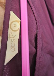 Purple crepe midi dress