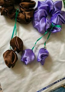 Purple brown 2 Decorative Scrunchie