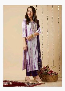Elegant purple kurta set