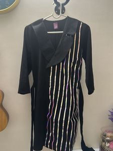 Striped Black Dress