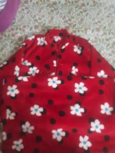 Red Floral Print Top