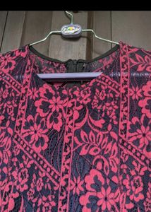 Patterned Long Sleeve Dress