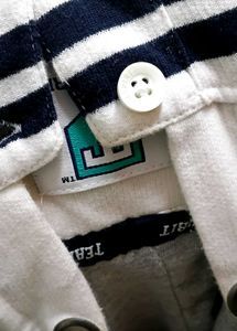 Striped Hooded Team Spirit T-Shirt