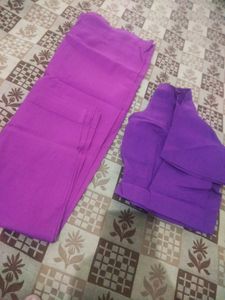 New Pure Cotton 💜 Blouse And Peticoat