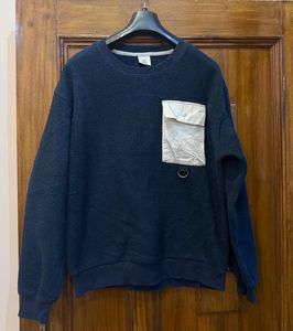 Navy Blue Fleece Sweatshirt