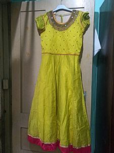 Top Dupatta Inner Long Gown Cotton Silk Mix