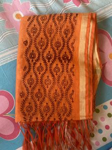 Womens Block Printed Chanderi Dupatta