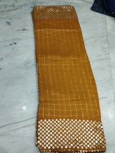 Musterd Sequin Trim Dupatta( Like Dress Material)