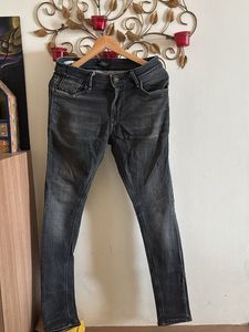 Jack And Jones Black Ribbed Jeans