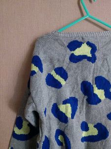 Leopard Print Pullover Sweater