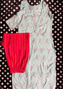 Never Worn Green Kurta Pant Set
