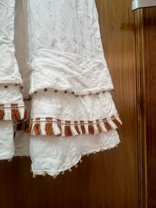 Off White Cotton Jumpsuit