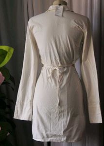 H&amp;M White Cutout Mini Dress