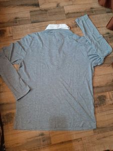 Korean Y2k Highschool Grey Long Sleeve Top