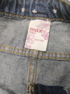 Star Denim Mini Skirt